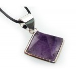 Amethyst Gemstone Pyramid Pendant